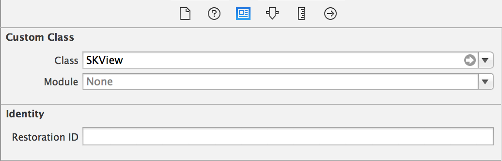Change UIView to SKView in Storyboard